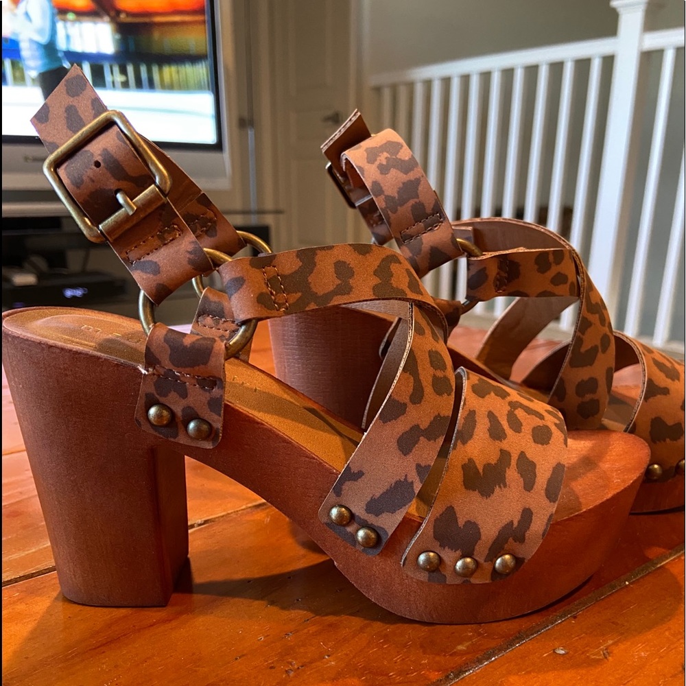 Steve Madden Buckled Leopard Clog